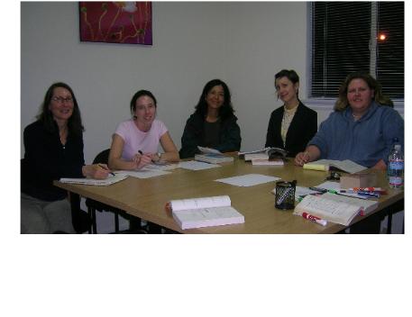 Dianne, Veronique, Berenice, Hellene, Beth. Spanish group in Los Angeles